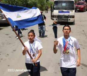 Acto de recibimiento de la Antorcha Centroamericana de la Libertad