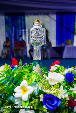 Acto de recibimiento de la Antorcha Centroamericana de la Libertad