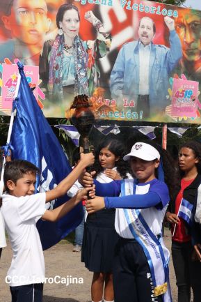Acto de recibimiento de la Antorcha Centroamericana de la Libertad