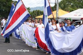 Acto de recibimiento de la Antorcha Centroamericana de la Libertad