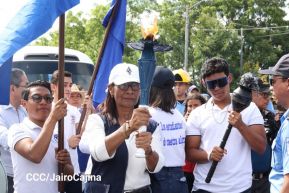 Acto de recibimiento de la Antorcha Centroamericana de la Libertad