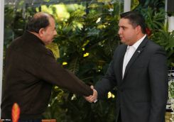 Presidente Daniel y Compañera Rosario se reúnen con directivos AMCHAM