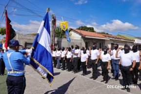 Acto de juramentación de Policia Voluntaria en Nueva Segovia