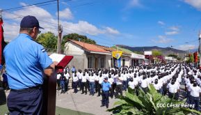 Acto de juramentación de Policia Voluntaria en Nueva Segovia