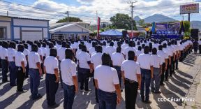 Acto de juramentación de Policia Voluntaria en Nueva Segovia