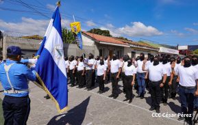 Acto de juramentación de Policia Voluntaria en Nueva Segovia