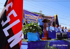 Acto de juramentación de Policia Voluntaria en Nueva Segovia