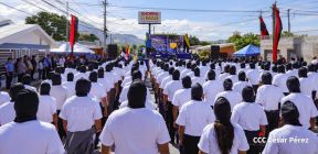 Acto de juramentación de Policia Voluntaria en Nueva Segovia
