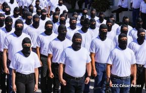 Acto de juramentación de Policia Voluntaria en Nueva Segovia