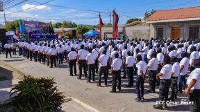 Acto de juramentación de Policia Voluntaria en Nueva Segovia