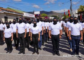 Acto de juramentación de Policia Voluntaria en Nueva Segovia