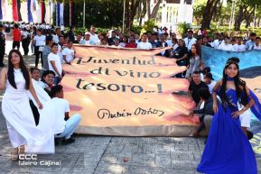 Nicaragüenses conmemoran los 109 años del tránsito a la inmortalidad de Rubén Darío 