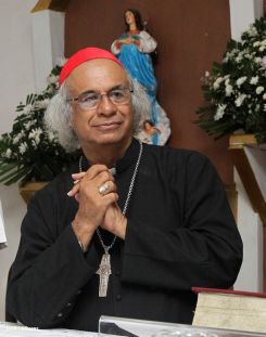 Comunidad Los Ladinos recibe jubilosa a Cardenal Leopoldo Brenes