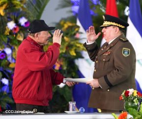 Juramentación del General Julio César Avilés Castillo como Jefe del Ejército de Nicaragua