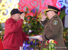 Juramentación del General Julio César Avilés Castillo como Jefe del Ejército de Nicaragua
