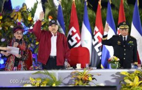 Acto de Juramentación del Primer Comisionado Francisco Díaz y Policías Voluntarios de Managua