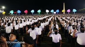 Acto de Juramentación del Primer Comisionado Francisco Díaz y Policías Voluntarios de Managua