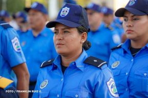 Acto de Juramentación del Primer Comisionado Francisco Díaz y Policías Voluntarios de Managua