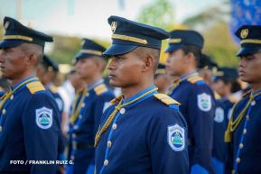 Acto de Juramentación del Primer Comisionado Francisco Díaz y Policías Voluntarios de Managua