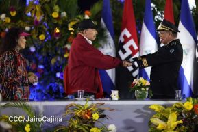 Acto de Juramentación del Primer Comisionado Francisco Díaz y Policías Voluntarios de Managua