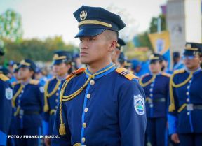 Acto de Juramentación del Primer Comisionado Francisco Díaz y Policías Voluntarios de Managua