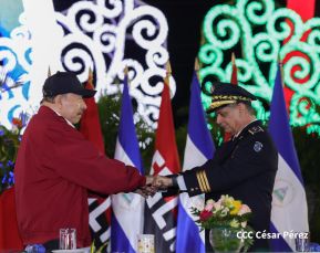 Acto de Juramentación del Primer Comisionado Francisco Díaz y Policías Voluntarios de Managua