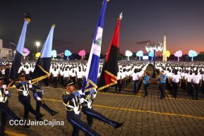 Acto de Juramentación del Primer Comisionado Francisco Díaz y Policías Voluntarios de Managua