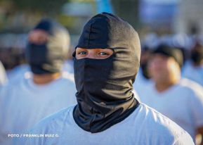 Acto de Juramentación del Primer Comisionado Francisco Díaz y Policías Voluntarios de Managua