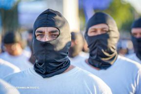 Acto de Juramentación del Primer Comisionado Francisco Díaz y Policías Voluntarios de Managua