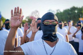 Acto de Juramentación del Primer Comisionado Francisco Díaz y Policías Voluntarios de Managua