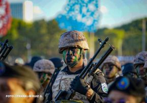 Acto de Juramentación del Primer Comisionado Francisco Díaz y Policías Voluntarios de Managua