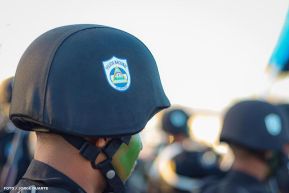 Acto de Juramentación del Primer Comisionado Francisco Díaz y Policías Voluntarios de Managua