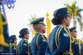 Acto de Juramentación del Primer Comisionado Francisco Díaz y Policías Voluntarios de Managua