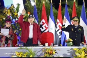 Acto de Juramentación del Primer Comisionado Francisco Díaz y Policías Voluntarios de Managua