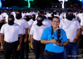 Acto de Juramentación del Primer Comisionado Francisco Díaz y Policías Voluntarios de Managua