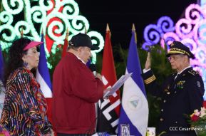 Acto de Juramentación del Primer Comisionado Francisco Díaz y Policías Voluntarios de Managua