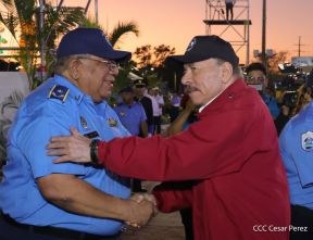 Acto de Juramentación del Primer Comisionado Francisco Díaz y Policías Voluntarios de Managua