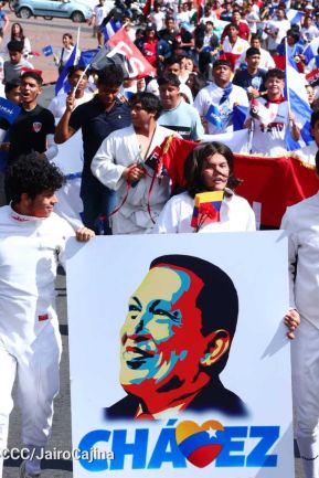 Nicaragüenses homenajean al Comandante Eterno Hugo Chávez a 12 años de su tránsito a la inmortalidad