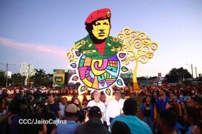 Nicaragüenses homenajean al Comandante Eterno Hugo Chávez a 12 años de su tránsito a la inmortalidad