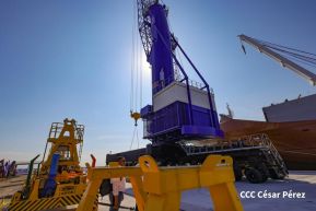 Acto de entrega de equipos de la República Popular China para modernizar Puerto Corinto