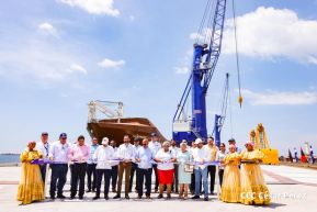 Acto de entrega de equipos de la República Popular China para modernizar Puerto Corinto