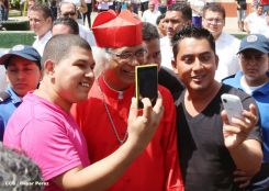 León se vistió de fiesta con visita del Cardenal Brenes