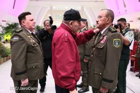 Acto de otorgamiento de los grados militares de Coronel General a mandos del Ejército de Nicaragua