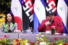 Acto de otorgamiento de los grados militares de Coronel General a mandos del Ejército de Nicaragua