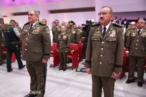 Acto de otorgamiento de los grados militares de Coronel General a mandos del Ejército de Nicaragua