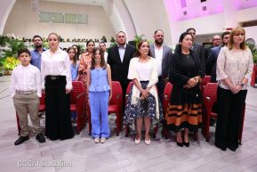 Acto de otorgamiento de los grados militares de Coronel General a mandos del Ejército de Nicaragua