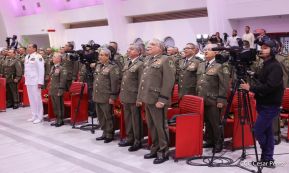 Acto de otorgamiento de los grados militares de Coronel General a mandos del Ejército de Nicaragua