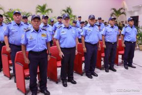 Acto de otorgamiento de los grados militares de Coronel General a mandos del Ejército de Nicaragua