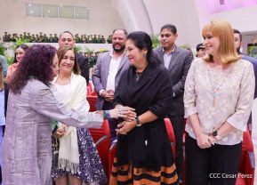 Acto de otorgamiento de los grados militares de Coronel General a mandos del Ejército de Nicaragua