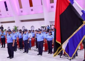 Nicaragua conmemora natalicio del Comandante Carlos Fonseca con acto de ascensos de la Policía Nacional